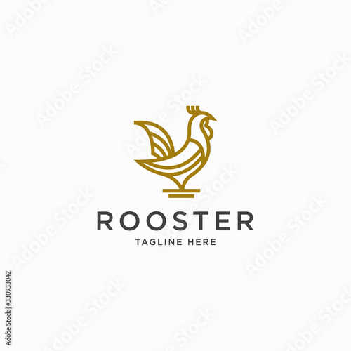 Fototapeta Naklejka Na Ścianę i Meble -  Rooster logo icon design template vector illustration