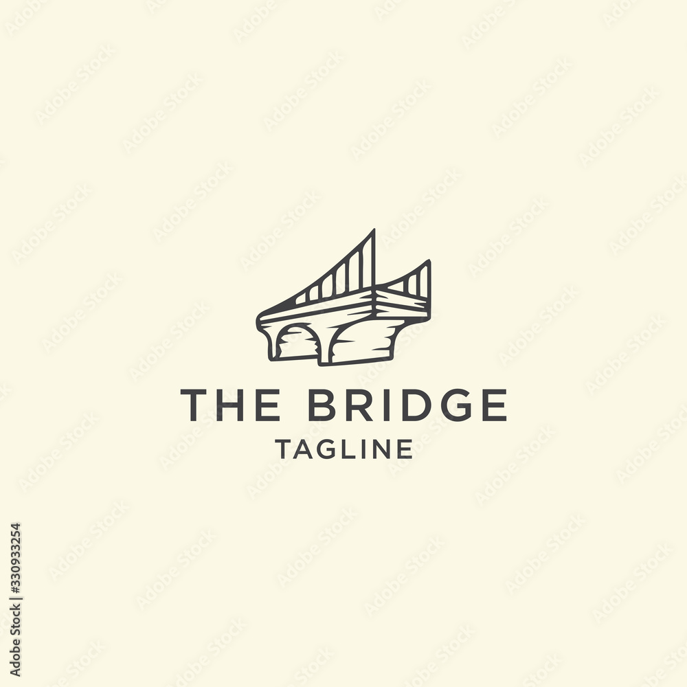 Bridge logo icon design template vector illustration