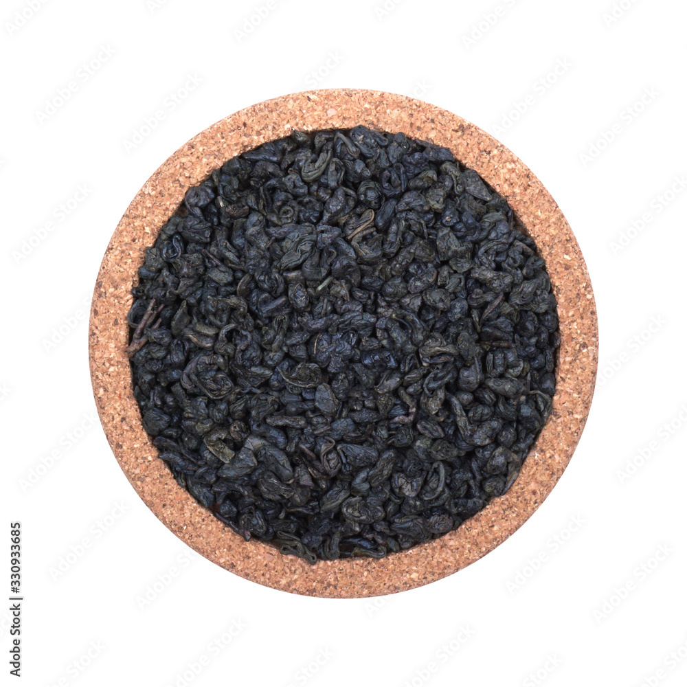 Loose tea Isolated on a white background. On coasters made of cork. Assortment concept for a tea shop, teahouse. Tea collection. Loose tea Isolated on a white background. On coasters made of cork. Assortment concept for a tea shop, teahouse. Tea collection.