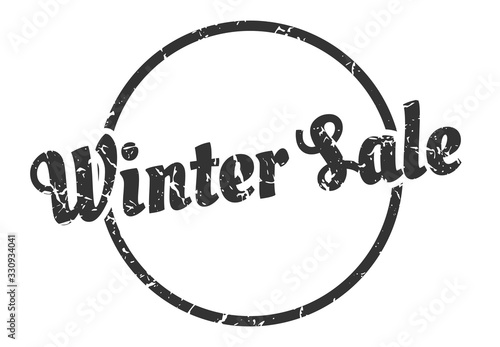 winter sale sign. winter sale round vintage grunge stamp. winter sale