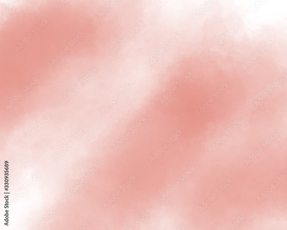 Pink watercolor painted paper texture background, light background.	