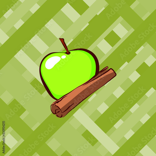 apple cinnamon vector
