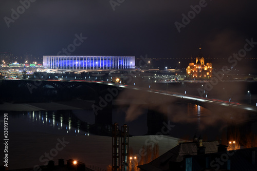 panorama of the city of Nizhny Novgorod on the night © Igor
