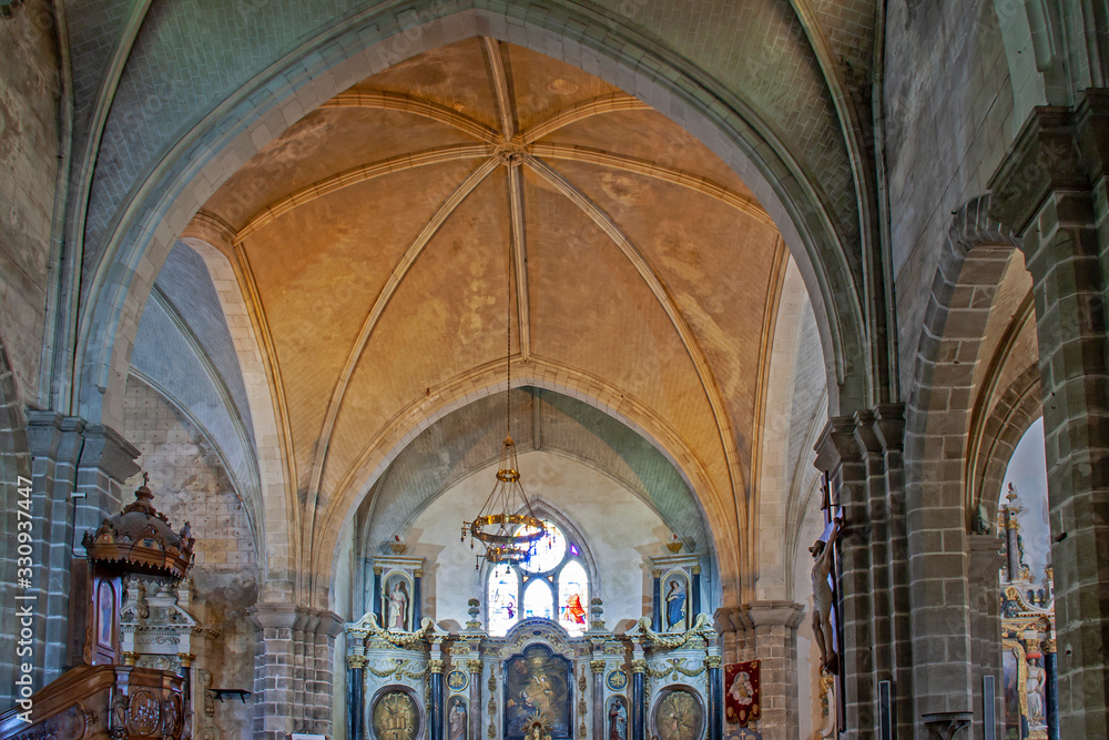 Bouin. Intérieur de l'église Notre-Dame, Vendée, Pays de la Loire