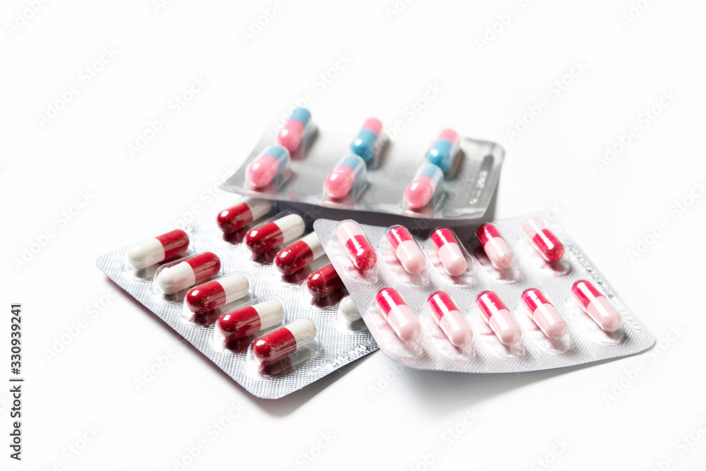 Plate with pills on a white background. Cold. Coronavirus Plate with pills on a white background. Cold. Coronavirus