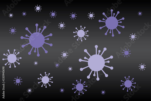 蔓延するウイルスのイメージ spreading virus concept image