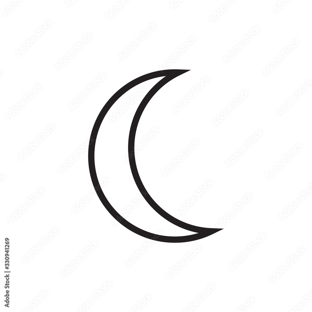 Crescent moon icon Crescent moon icon