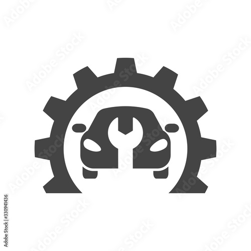 Car repair, abstract vector logo, design concept. Car service. Vector illustration. EPS 10.