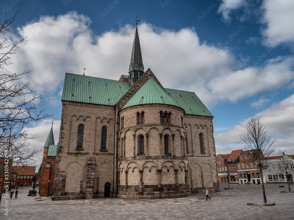 Medieval cathedral in Ribe old town, Esbjerg Denmark