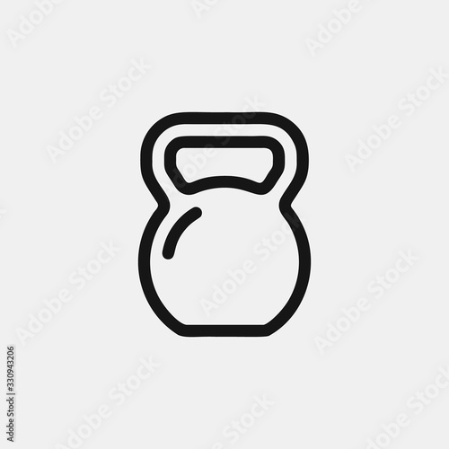Kettlebell icon logo design. simple flat vector illustration