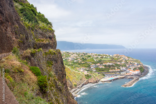 Ponta delgada in madeira north coast panorama mountain view sea photo