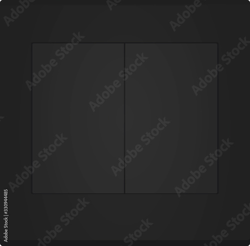 Black double switch. vector illustration