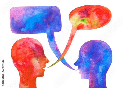 Fotografía Disegno grafico comunicazione. Dialogo tra due persone