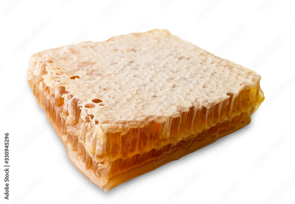 Fresh honeycombs on white background. (clipping path) Fresh honeycombs on white background. (clipping path)