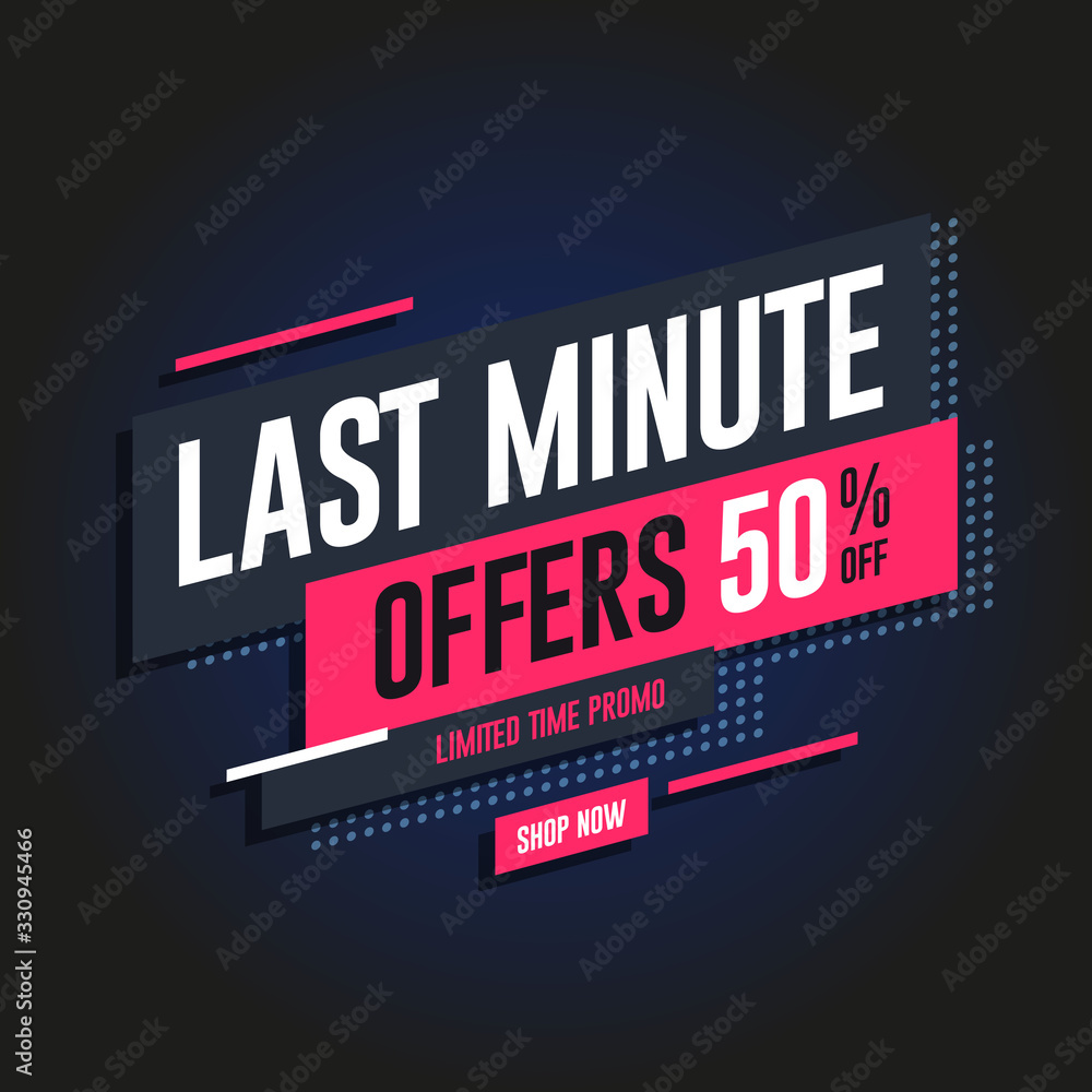 Last Minute Offers 50% Off Shopping Label