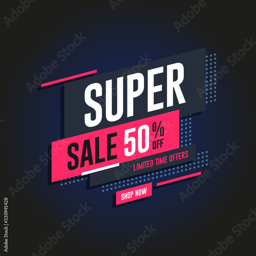 Super Sale 50% Off Shopping Label