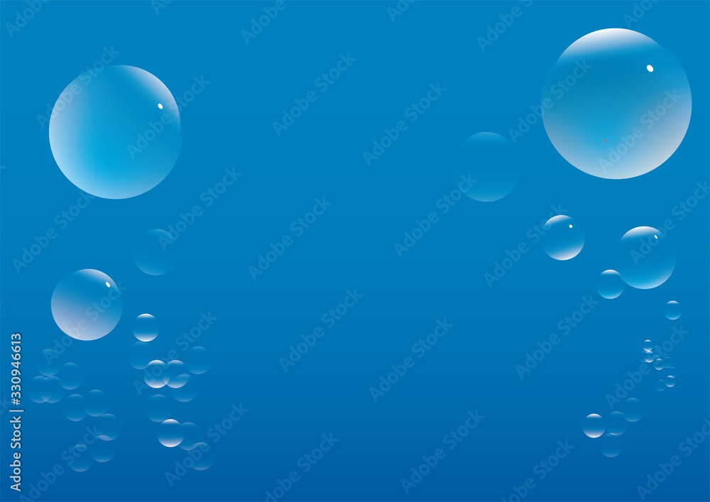 Underwater and bubbles frame material
