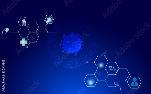 Virus medizinische Forschung konzept