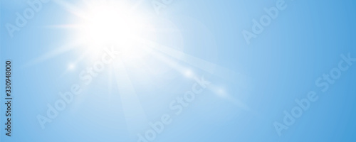 sunny sky background with copy space vector illustration EPS10