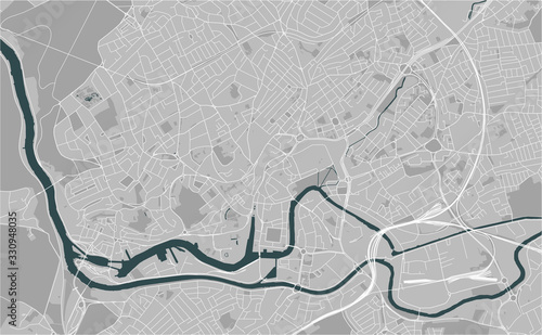 map map of the city of Bristol, South West England, England, UK