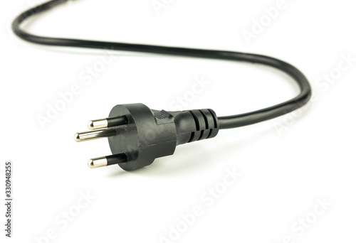 Wallpaper Mural black electric plug with cable Torontodigital.ca