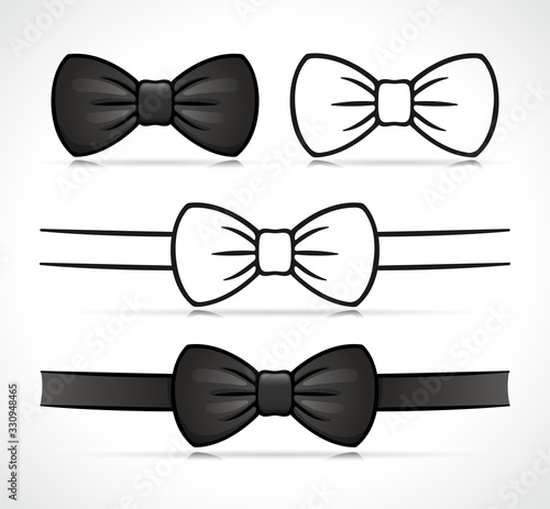 Vector bow tie design drawing
