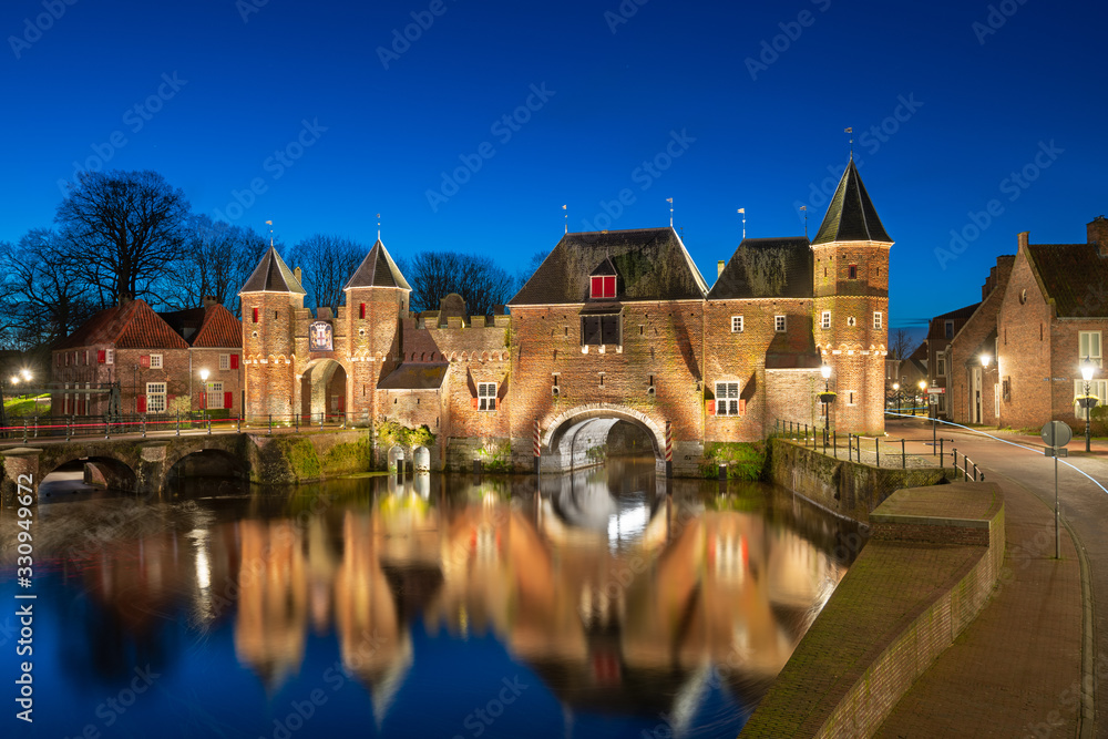 Amersfoort, Netherlands at the Koppelport at dawn.