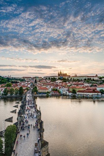 Photos Charles Bridge, a historic bridge in Prague, Czech Republic.
