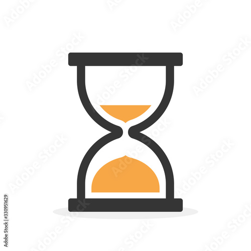 Sandglass icon. Hourglass symbol. Clock icon.