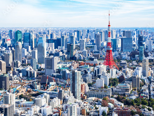 東京 青空と都市風景