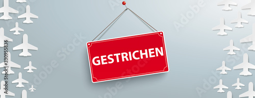 Flug gestrichen