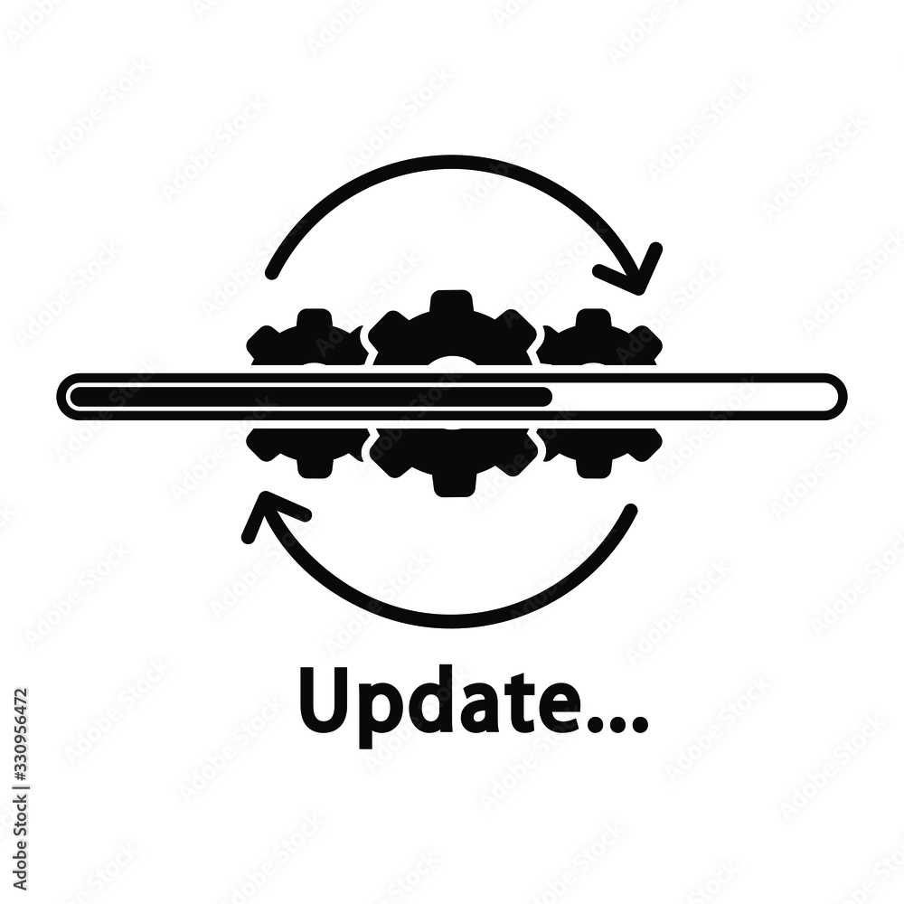 Loading process. Update system icon. Concept of upgrade application progress icon for graphic and web design. Upgrade Update system icon. Loading process. Update system icon. Concept of upgrade application progress icon for graphic and web design. Upgrade Update system icon.
