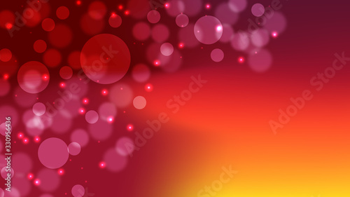 Bokeh blur abstract shapes circles lines lattice red dark in gradient vector background .