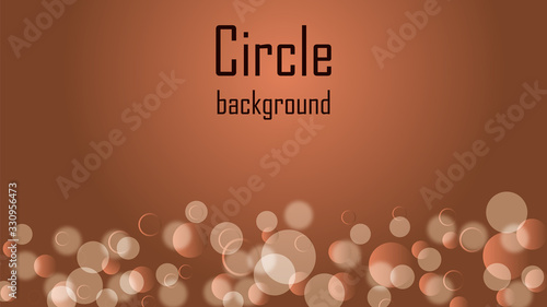 Bokeh blur abstract shapes circles orange red in gradient vector background .