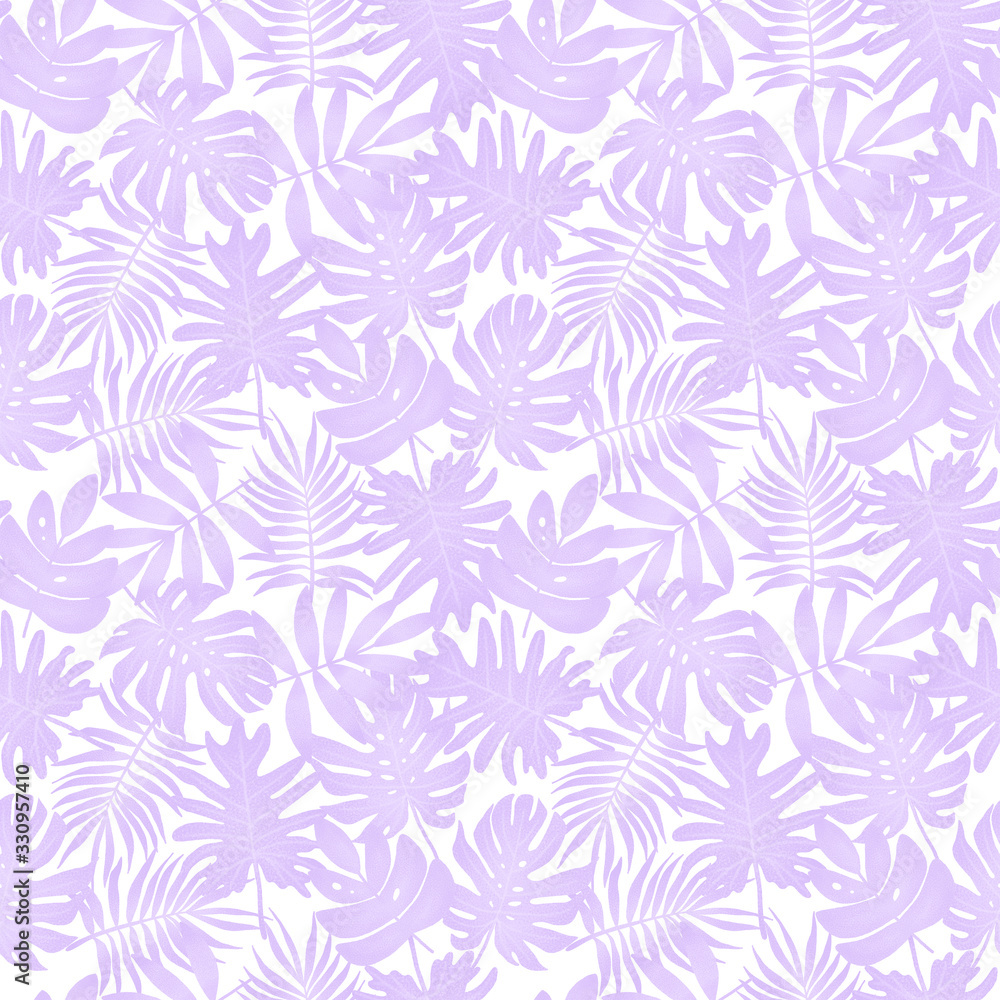 Summer exotic floral tropical palm leaves. Seamless pattern. Plant flower nature wallpaper
