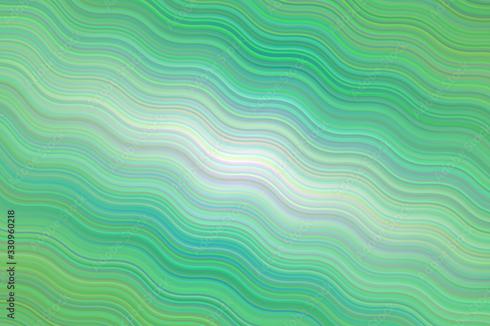 Green and blue waves abstract vector background. Simple pattern.