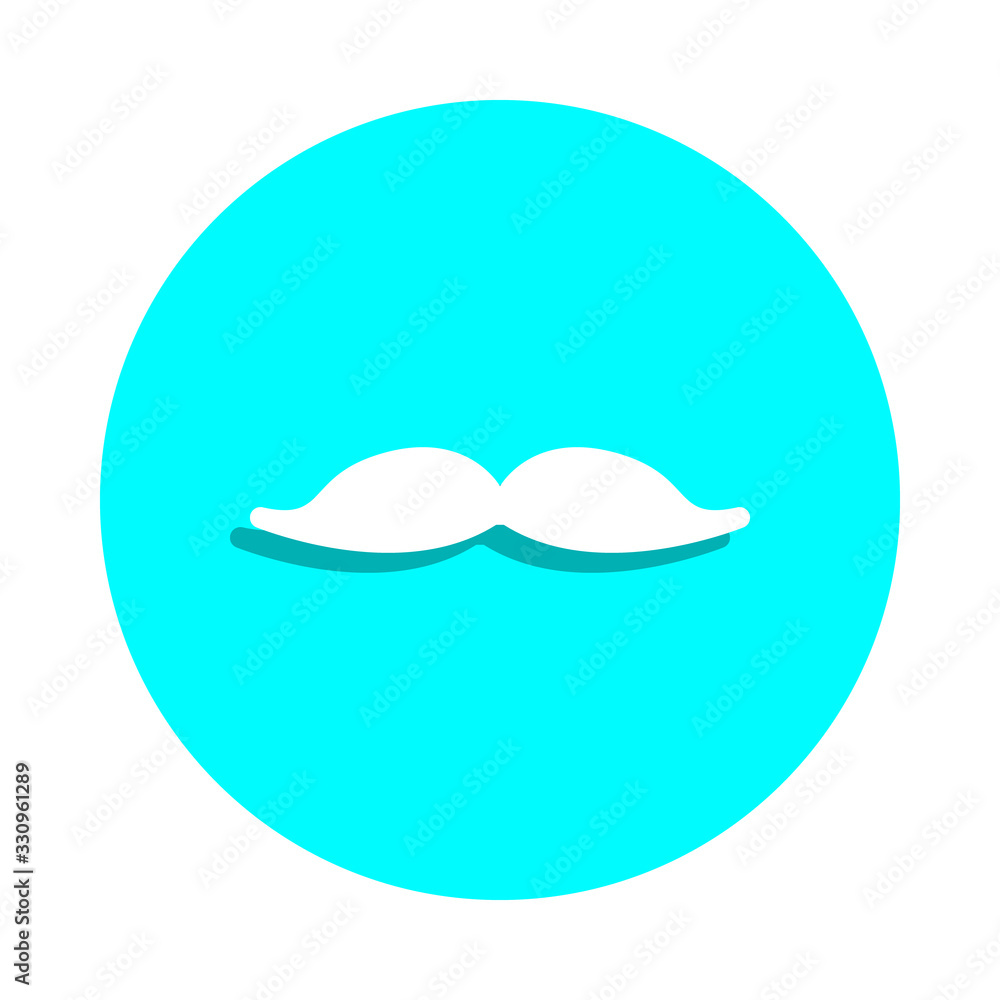 Mustache badge icon. Simple glyph, flat vector of web icons for ui and ux, website or mobile application Mustache badge icon. Simple glyph, flat vector of web icons for ui and ux, website or mobile application
