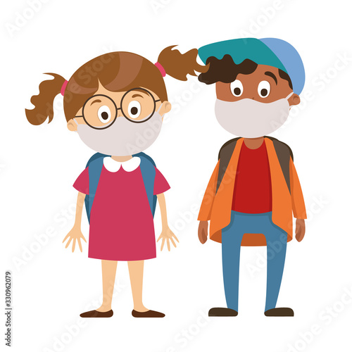 Put on a medical mask. The world is struggling with an outbreak of coronavirus. do not panic and stay home for your safety. take care of yourself. Vector graphics