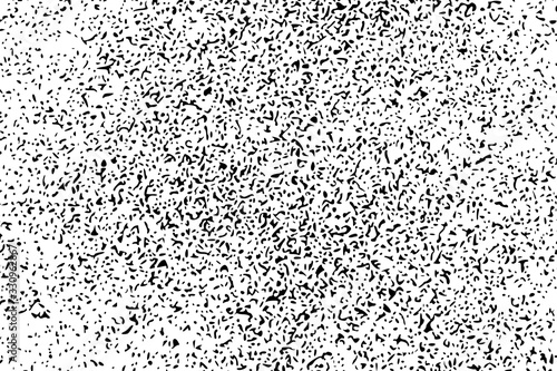 Black grainy texture isolated on white background. Dust overlay. Dark noise granules. Digitally generated image. Vector design elements. Illustration, Eps 10.