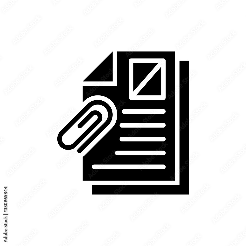Attachment Vector Icon Glyph Style Illustration. Attachment Vector Icon Glyph Style Illustration.