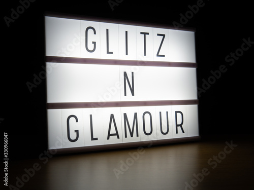 LED light box glitz and glamour message board photo