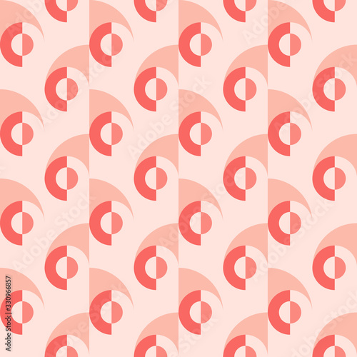 Repeated geometric forms. Abstract vector seamless pattern.