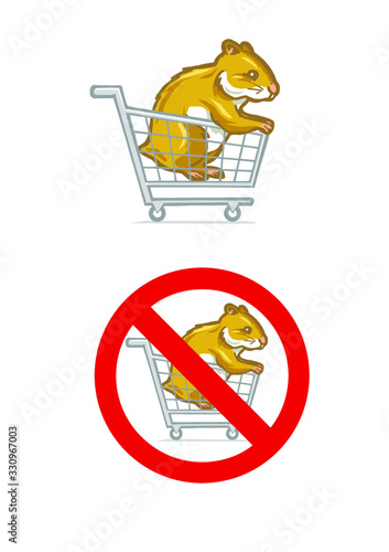 Hamsterkauf, Einkaufswagen, Hamsterkaufverbot, Corona