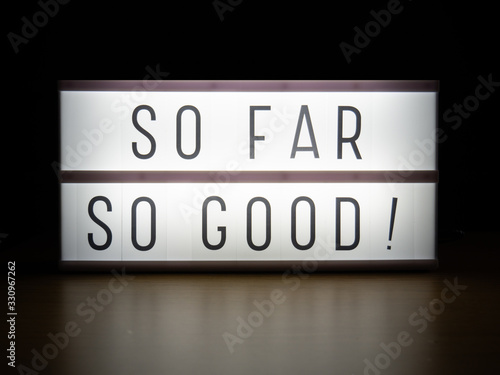 LED light box So Far So Good