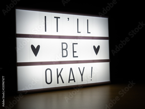 LED light box it'll be okay message board