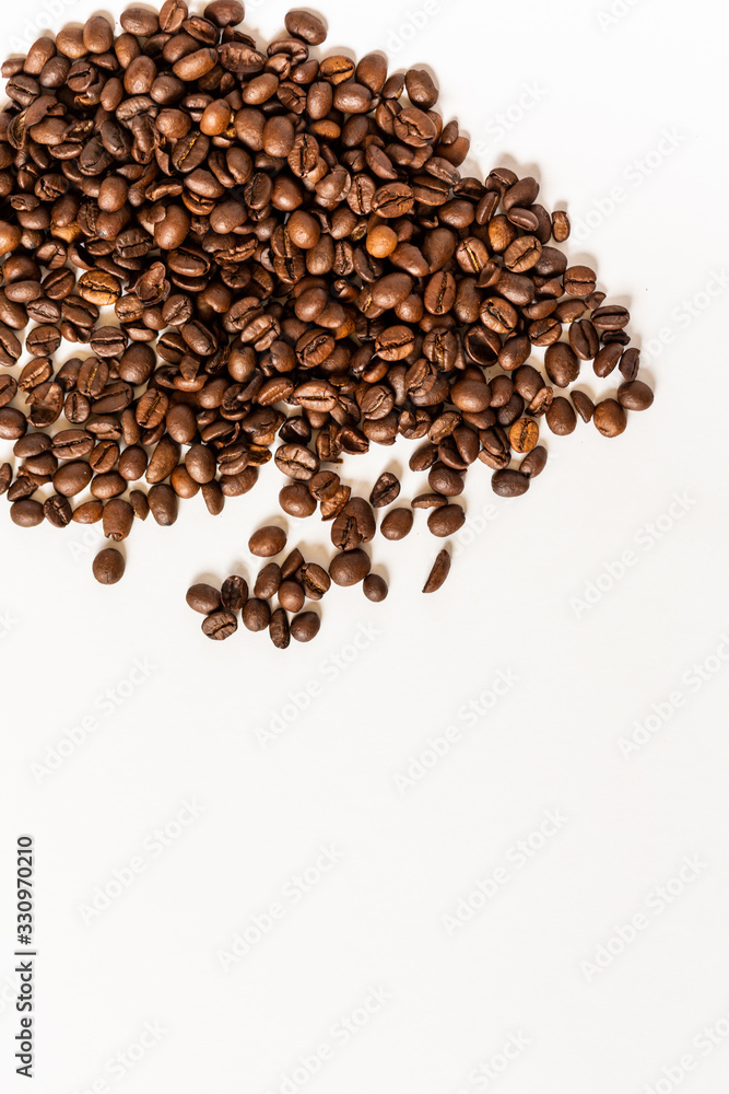 Coffee beans on a white background / Background Coffee beans on a white background / Background