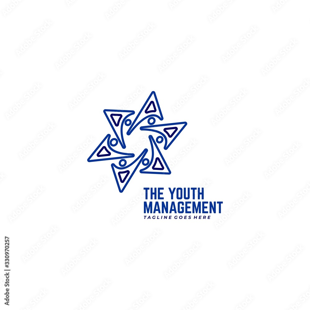 Abstract Hexagonal Youth Logo Template Abstract Hexagonal Youth Logo Template