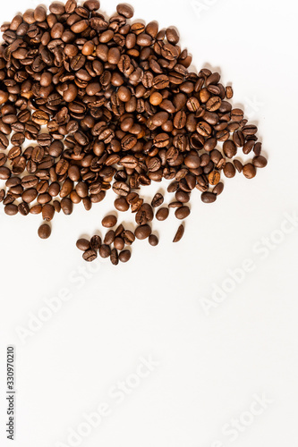 Coffee beans on a white background / Background