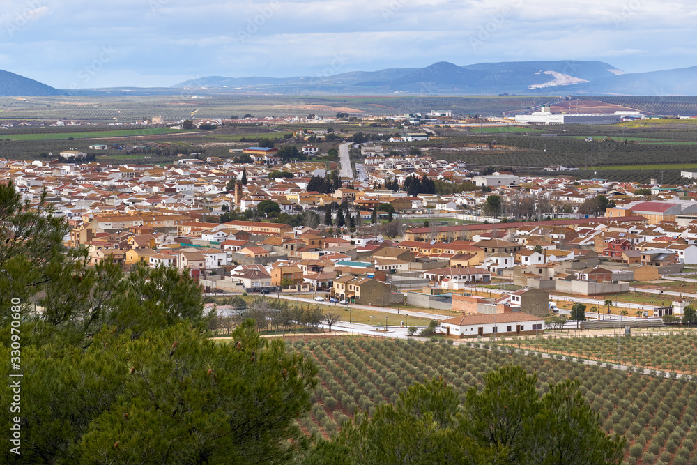 views of the town of Humilladero, Antequera region, Malaga. Spain