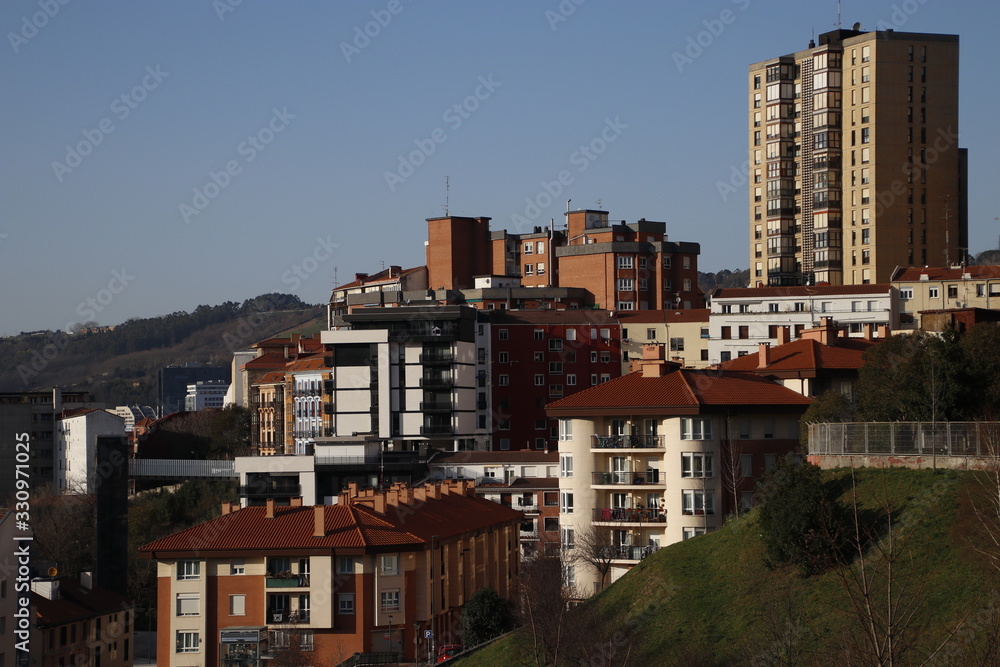 View of a neighborhood of Bilbao